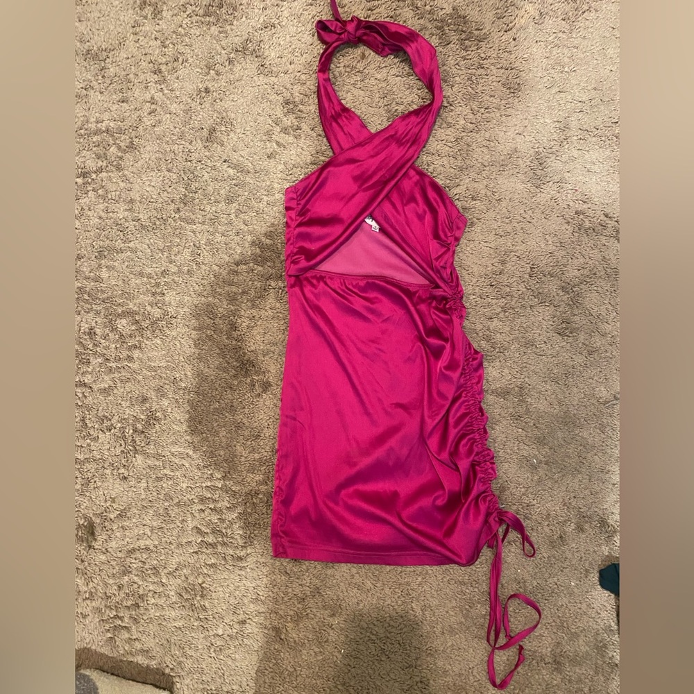 Pink mini dress